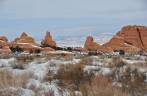 A grandiosa paisagem do Arches National Park, perto de Moab, em Utah, nos Estados Unidos